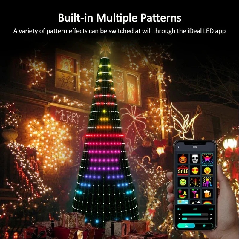 Lighting Decoration For Home - Christmas Star Tree Lights RGB LED,