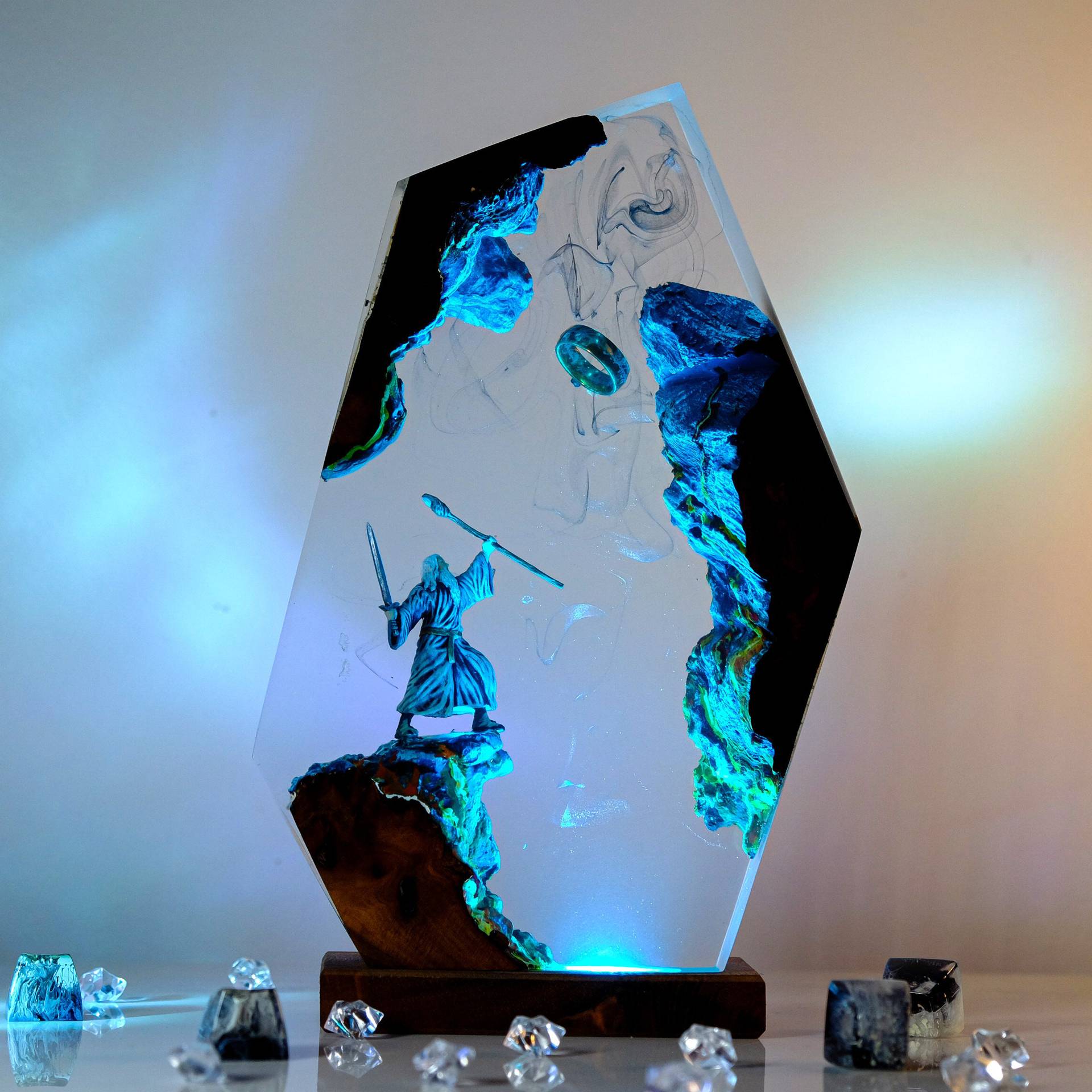 Wedding Lighting And Decor - Movie Scence Figure Table Resin Lamp