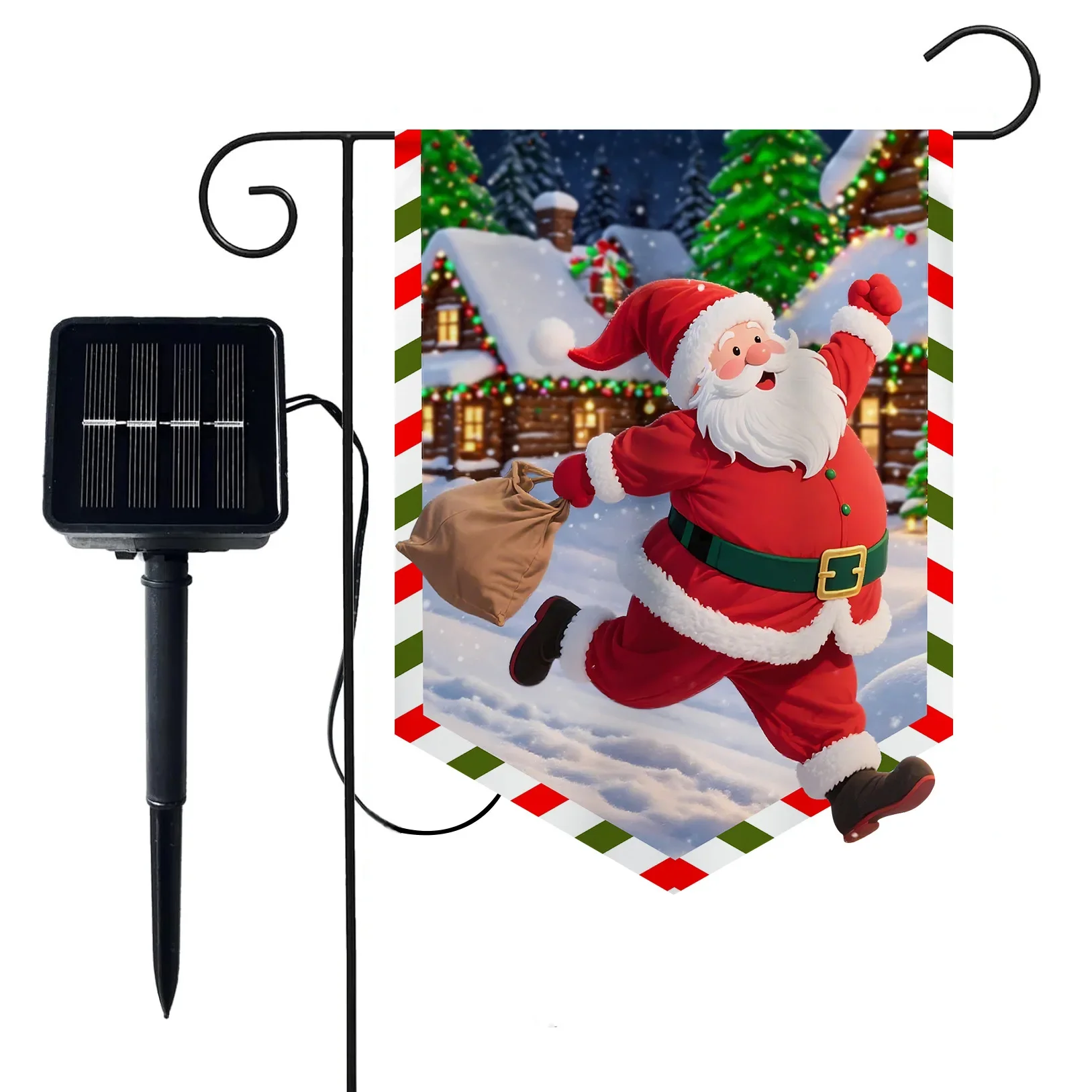 Lighting Decor Items - Solar powered LED luminous hanging flag,