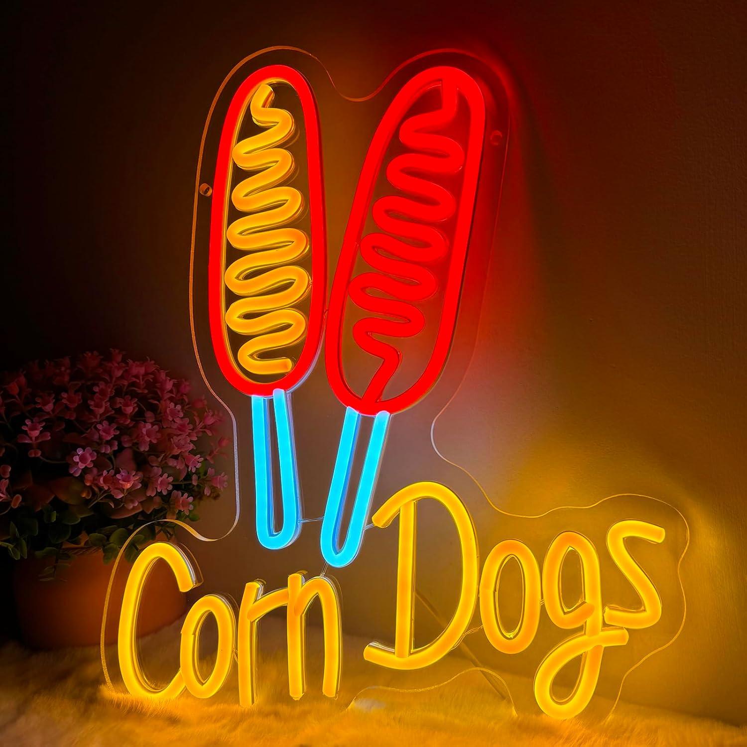 Wedding Lighting And Decor - Corn Dog Neon Sign Snack USB