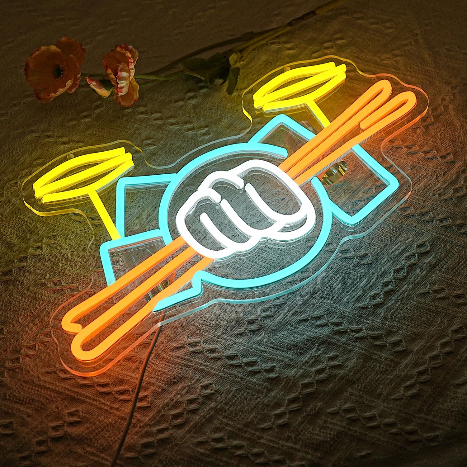 Drum Set Neon Sign USB Powered - огляд і ціна Wall Decor Lighting