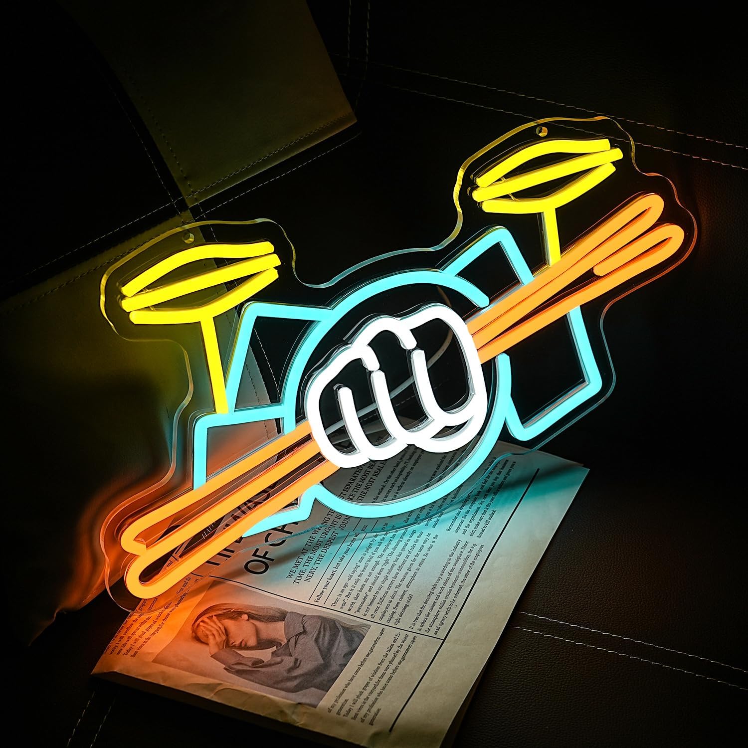 Drum Set Neon Sign USB Powered - огляд і ціна Wall Decor Lighting