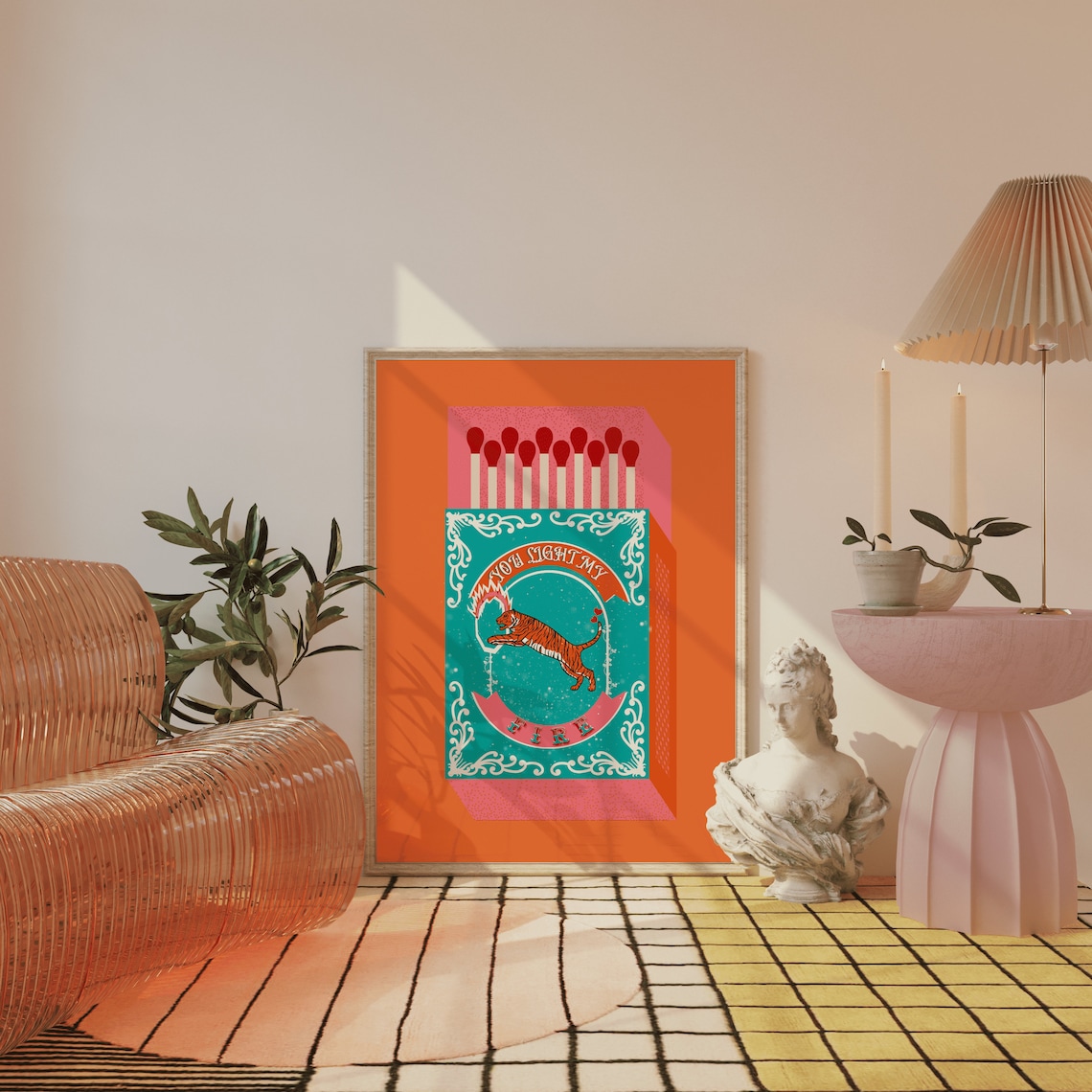 You Light My Fire Orange Match - огляд і ціна Orange Lighting Decor