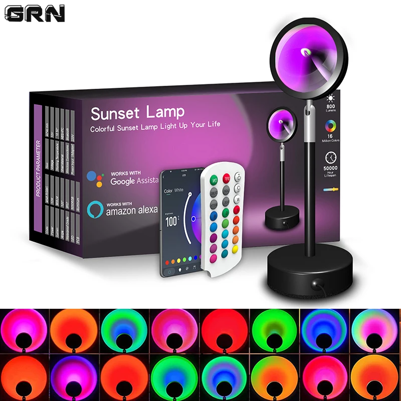 Smart LED Sunset Lamp Colorful - огляд і ціна Touch Dimmer Lamp