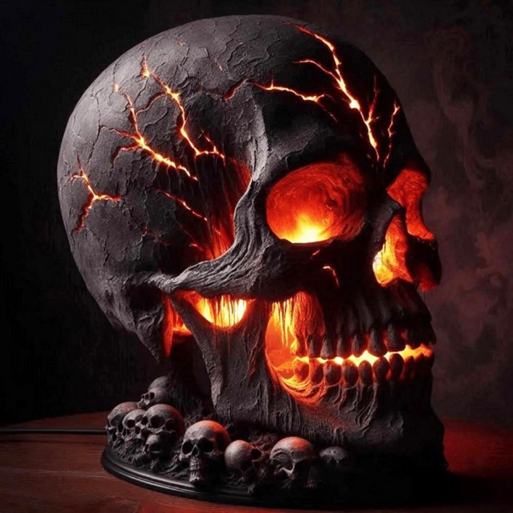 Halloween Lava Stone Skull Lam - огляд і ціна Unique Lighting Decor