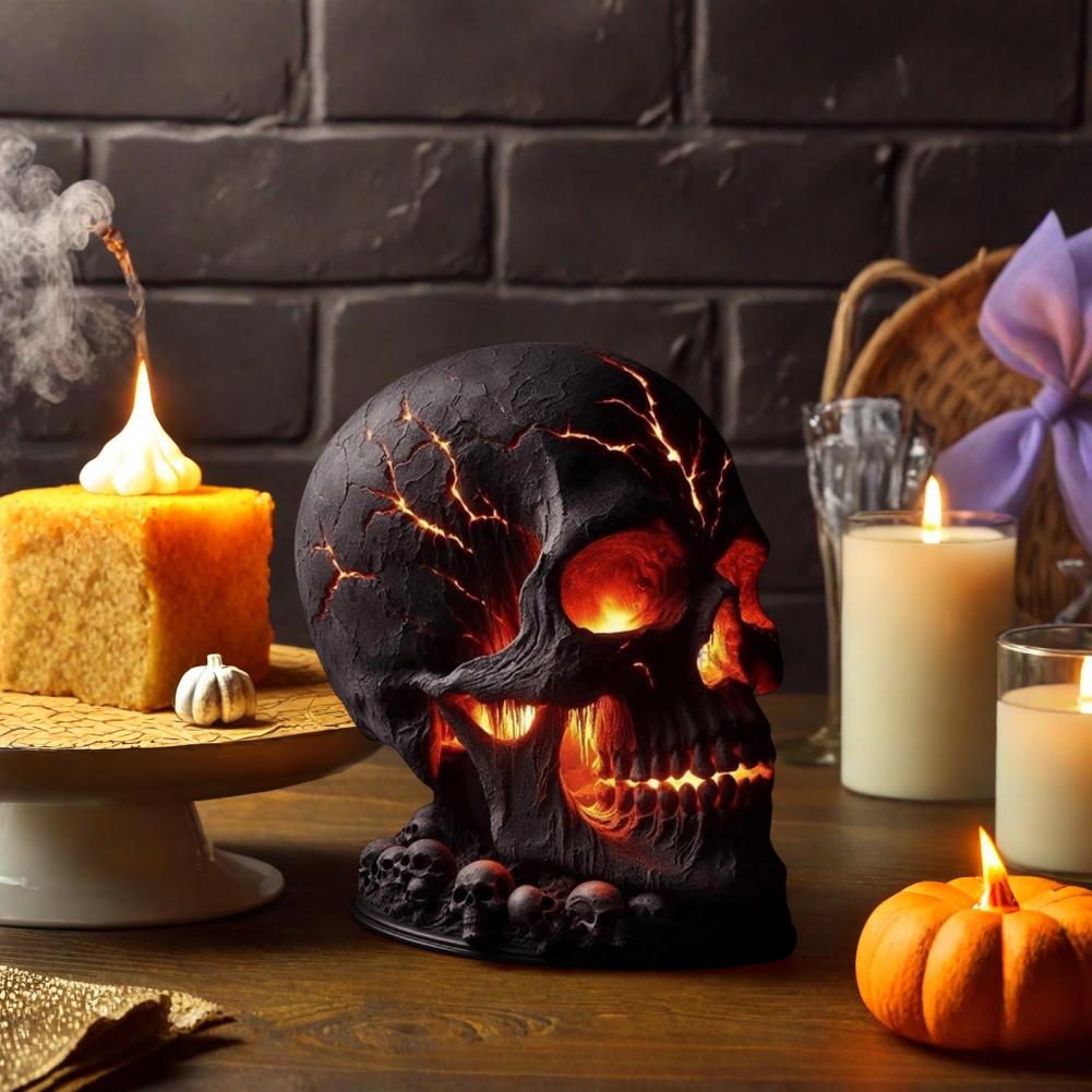 Halloween Lava Stone Skull Lam - огляд і ціна Unique Lighting Decor