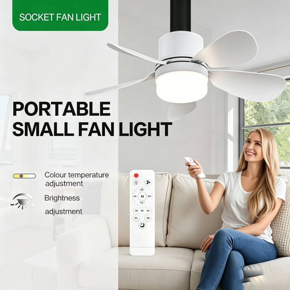 Socket Fan Light with Remote,  - огляд і ціна Lighting Decoration For Home