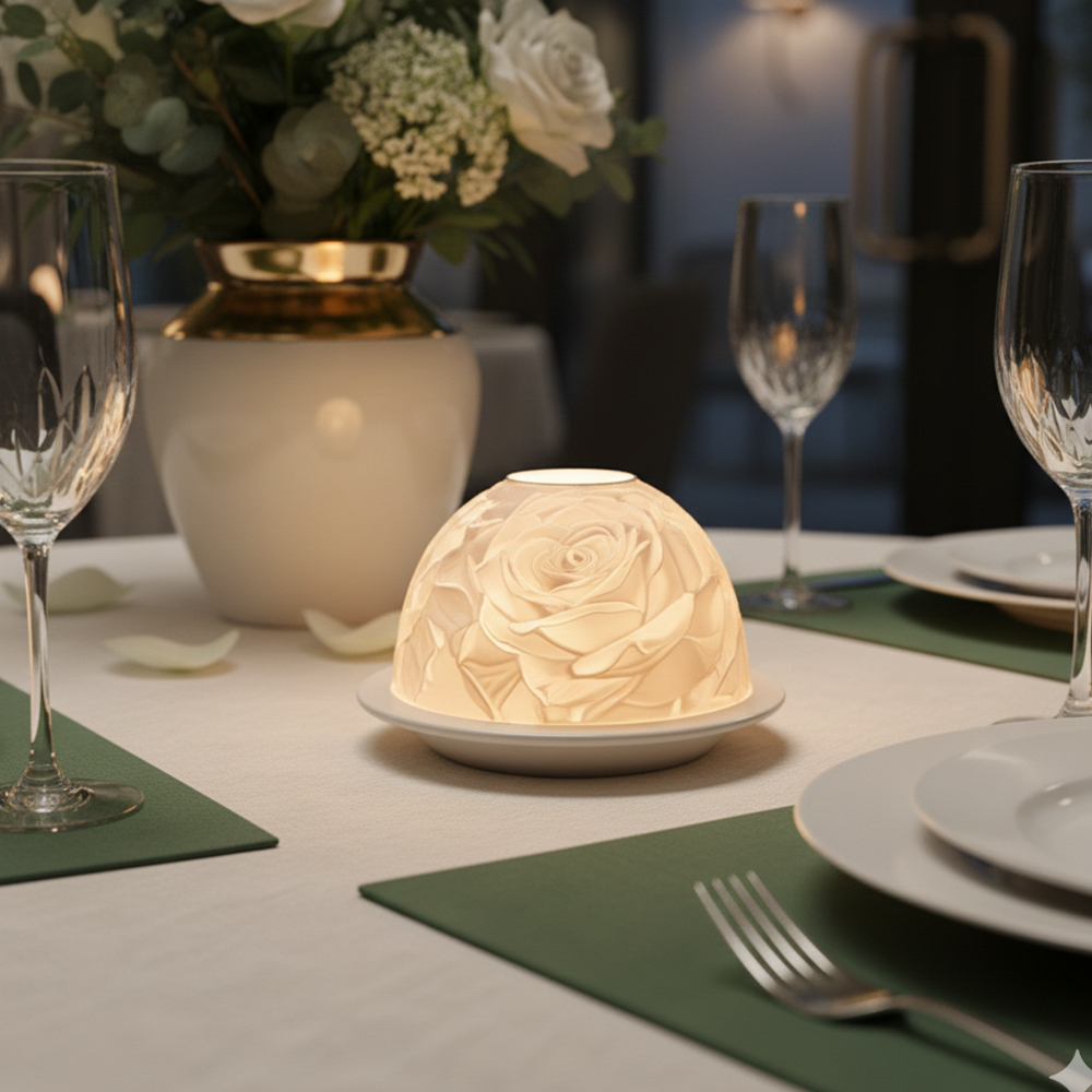 Elegant Rose Porcelain Candle  - огляд і ціна Wedding Lighting And Decor