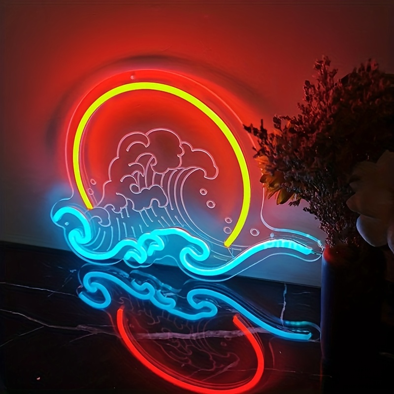 Wave Wall Neon Light Sign Sunr - огляд і ціна Lighting Decor Sunrise