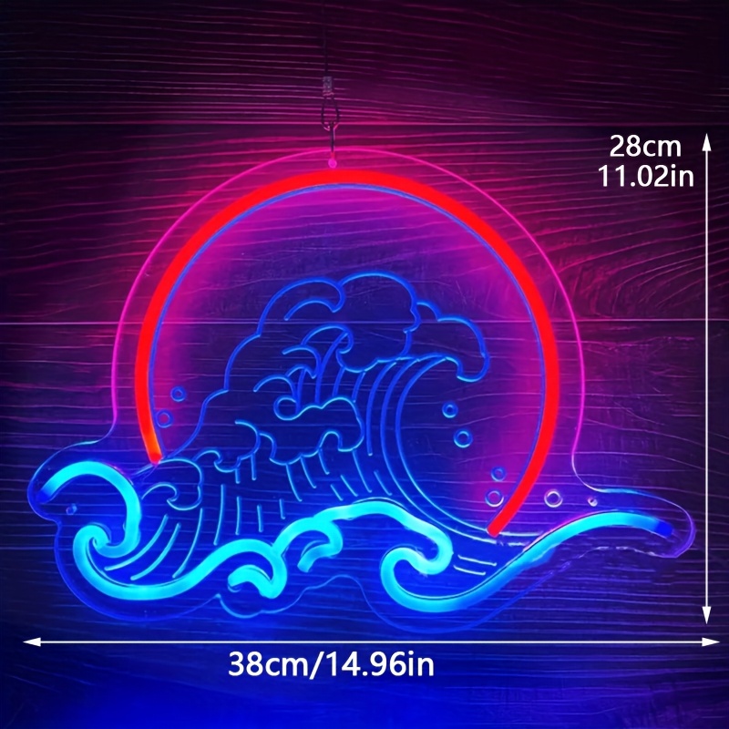 Wave Wall Neon Light Sign Sunr - огляд і ціна Lighting Decor Sunrise