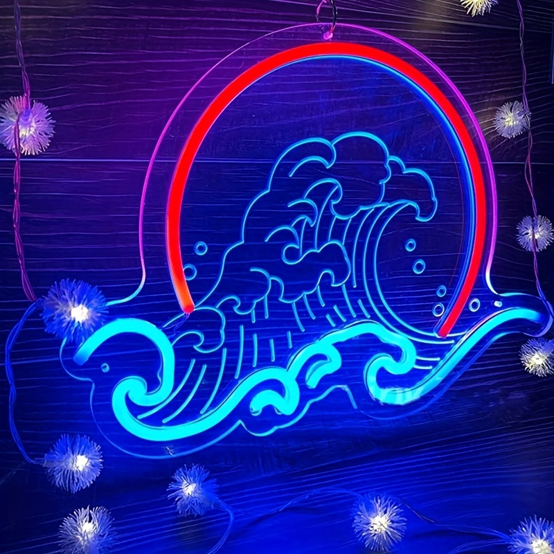 Wave Wall Neon Light Sign Sunr - огляд і ціна Lighting Decor Sunrise