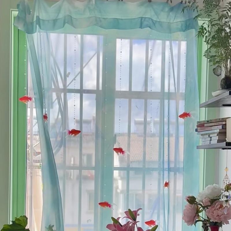 Light Blue Solid Sheer Voile W - огляд і ціна Lighting Decor Items