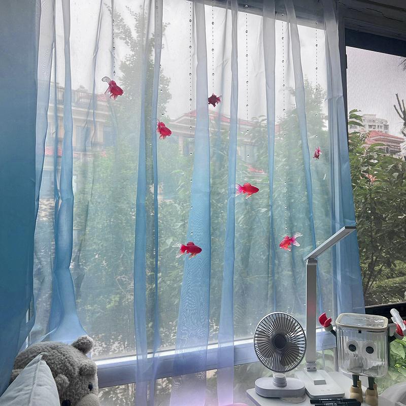 Light Blue Solid Sheer Voile W - огляд і ціна Lighting Decor Items