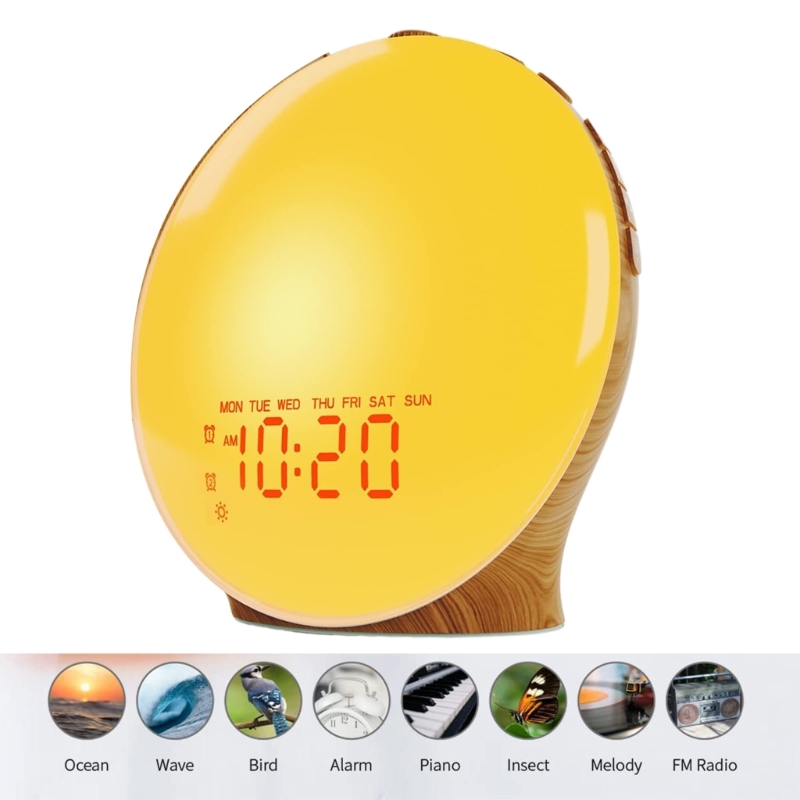 Wake Up Light with Wood Grains - огляд і ціна Lighting Decor Sunrise