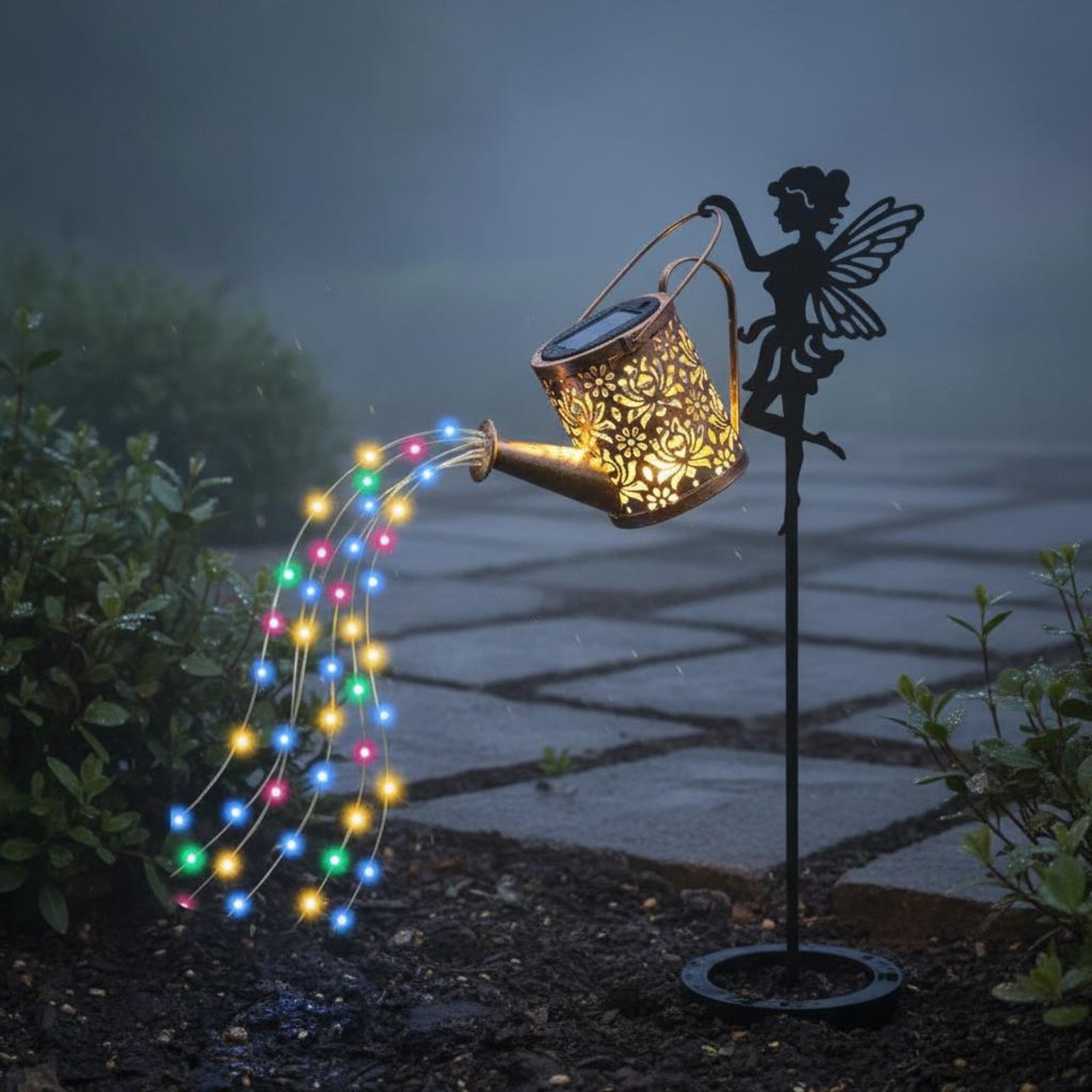 Solar Fairy Watering Can Light - огляд і ціна Yard Lighting Decor