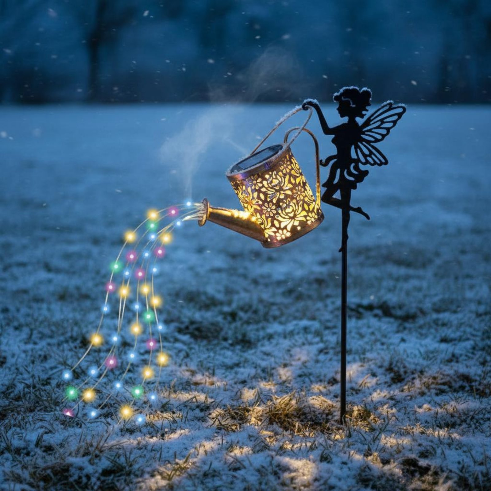 Solar Fairy Watering Can Light - огляд і ціна Yard Lighting Decor