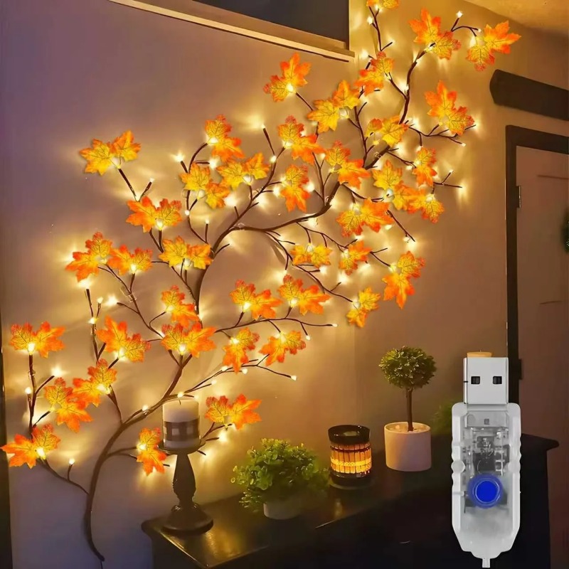 DIY Maple Leaf Rose Pendant US - огляд і ціна Wall Decor Lighting