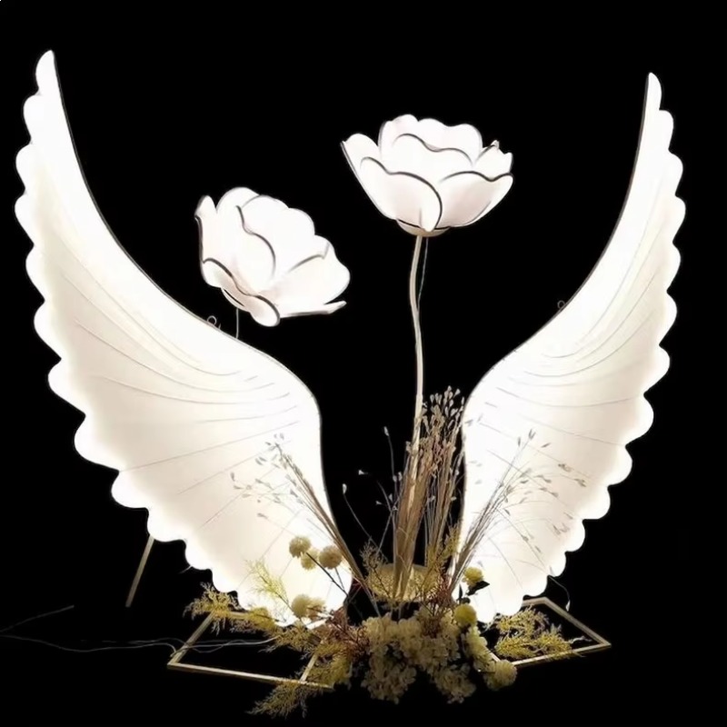 Glowing Angel Wings Light Prop - огляд і ціна Wedding Lighting And Decor