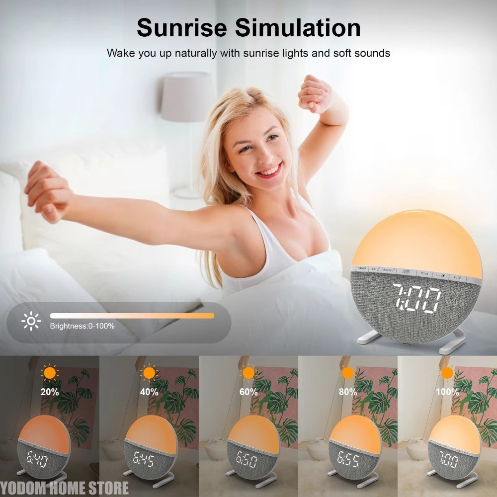 Sunrise Alarm Clock Wake Up Li - огляд і ціна Lighting Decor Sunrise