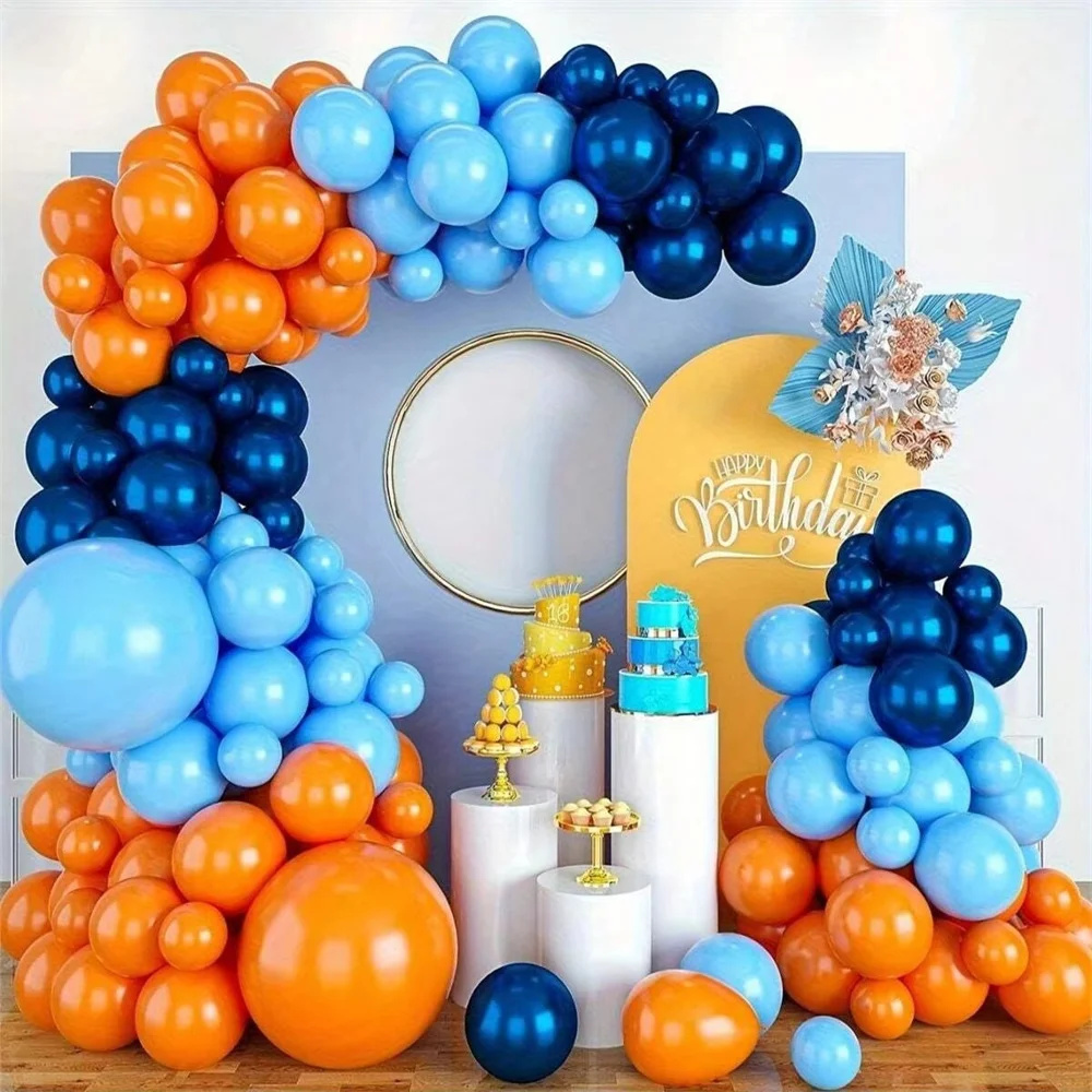 94Pcs Blue Balloon Flower Arch - огляд і ціна Orange Lighting Decor