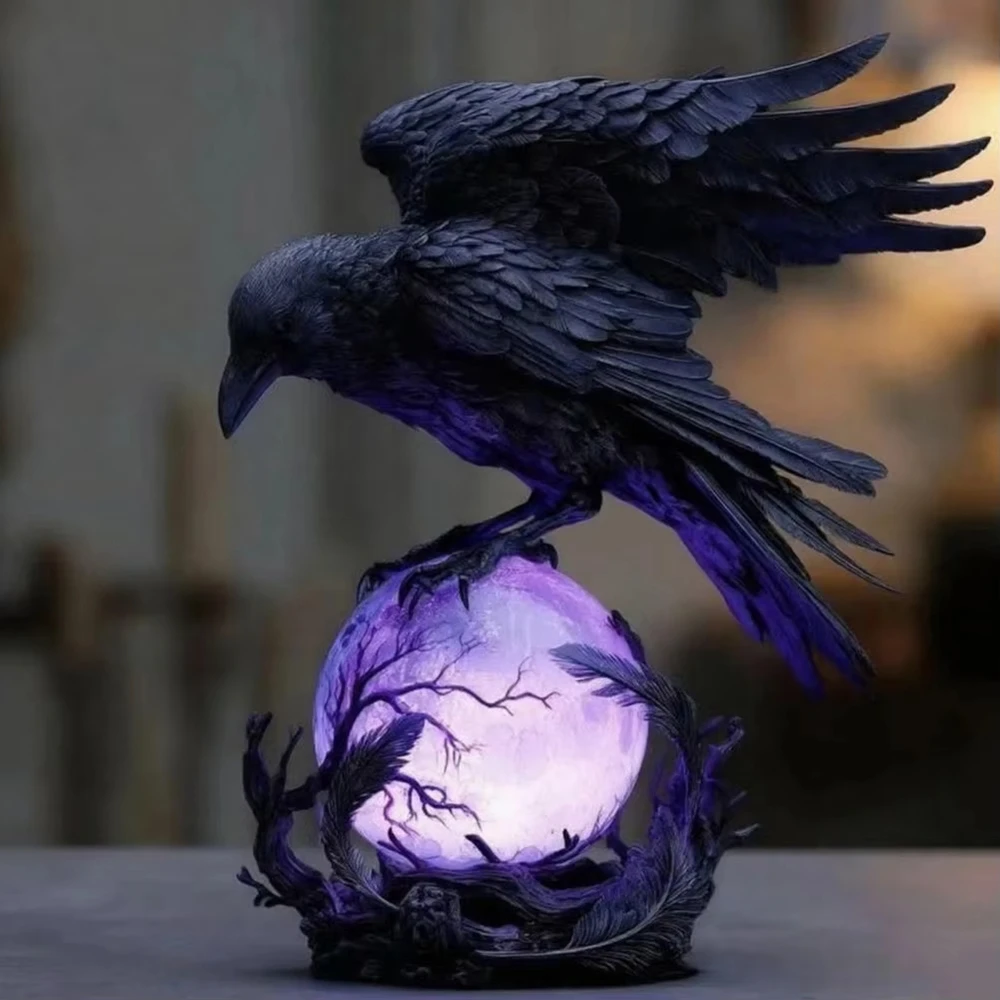Creative Gothic Raven LED Lamp - огляд і ціна Unique Lighting Decor