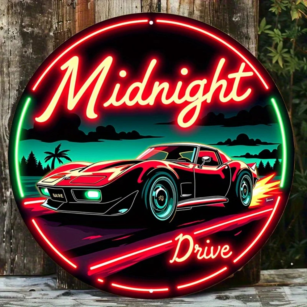 Vintage Neon Car Sign Midnight - огляд і ціна Lighting Decor Items
