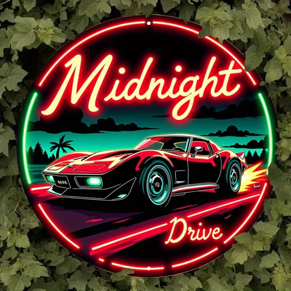 Vintage Neon Car Sign Midnight - огляд і ціна Lighting Decor Items