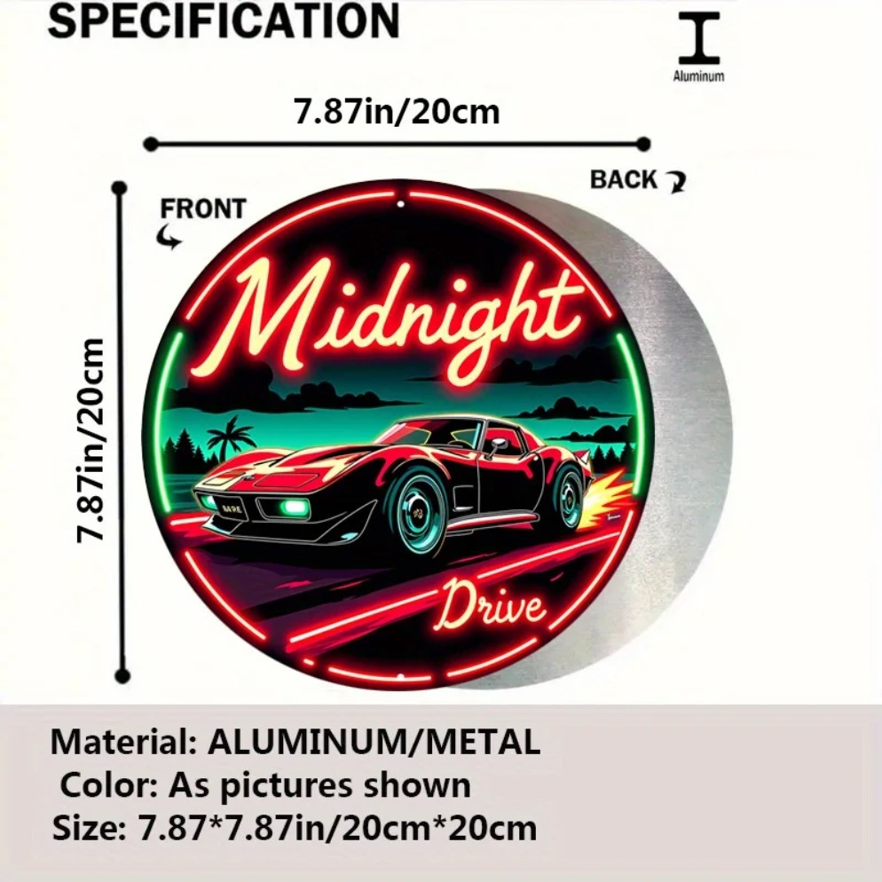 Vintage Neon Car Sign Midnight - огляд і ціна Lighting Decor Items