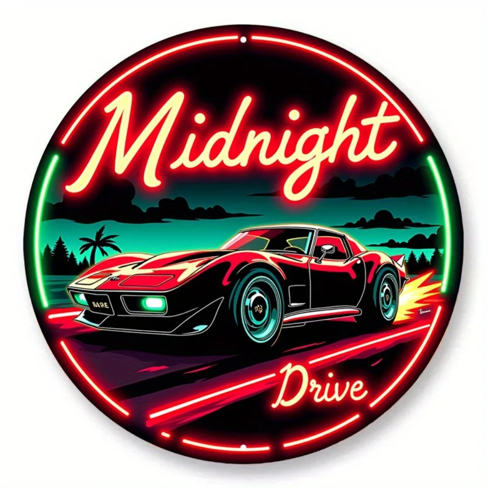 Vintage Neon Car Sign Midnight - огляд і ціна Lighting Decor Items