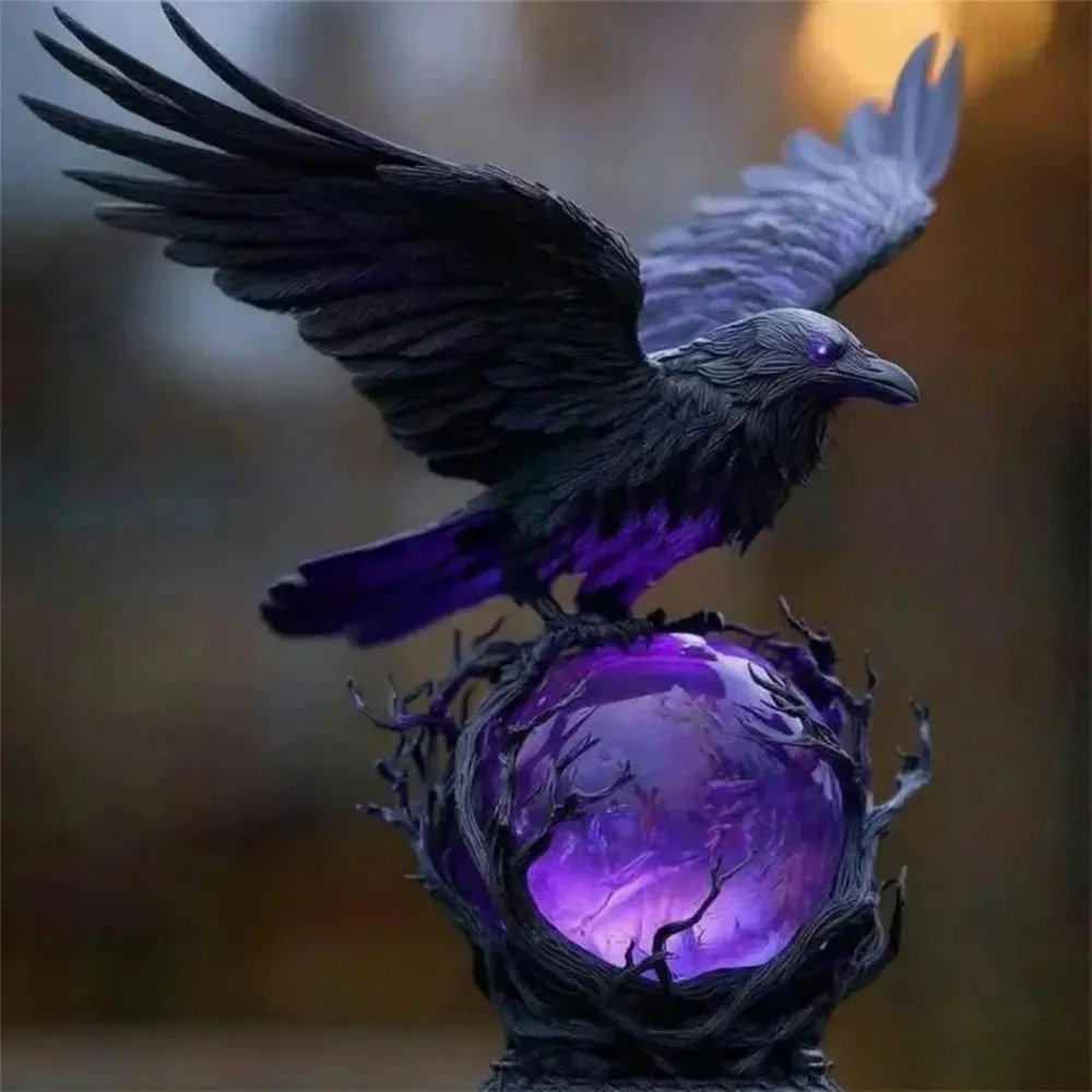 Gothic Raven LED Lamp Sculptur - огляд і ціна Unique Lighting Decor