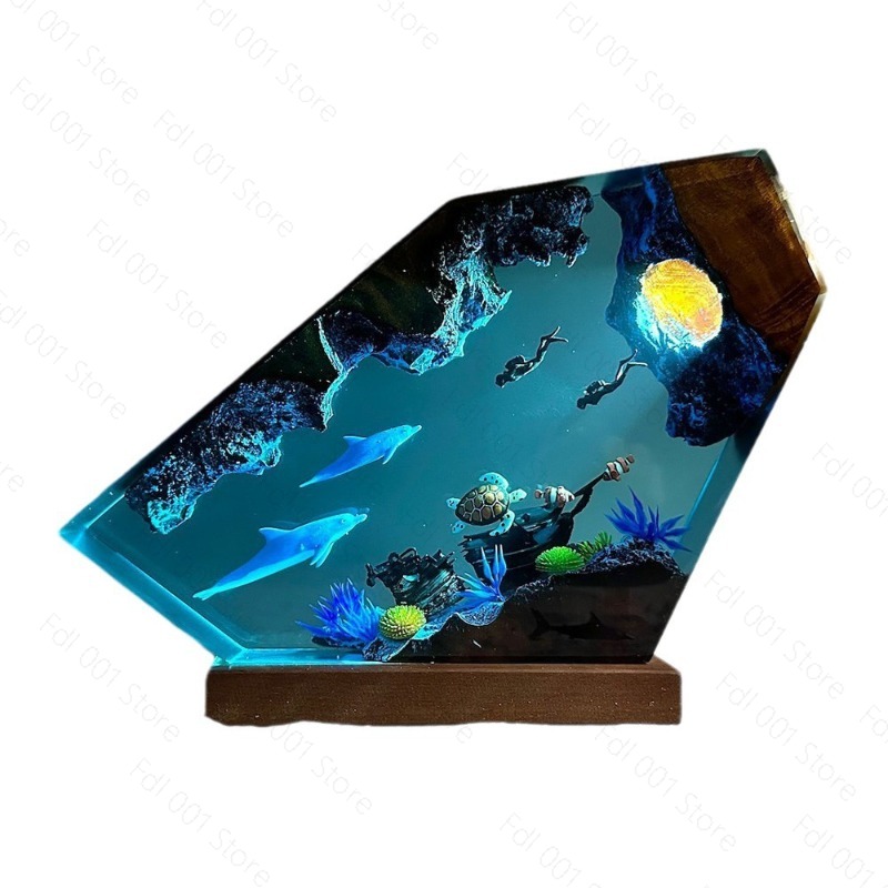 Dolphin and Turtle Resin Night - огляд і ціна Unique Lighting Decor