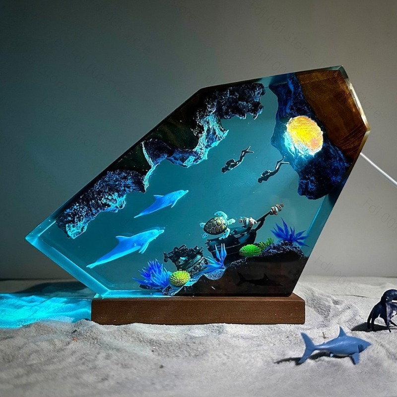 Dolphin and Turtle Resin Night - огляд і ціна Unique Lighting Decor