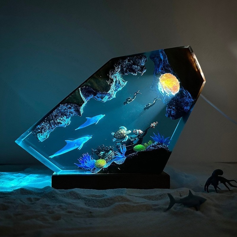 Dolphin and Turtle Resin Night - огляд і ціна Unique Lighting Decor