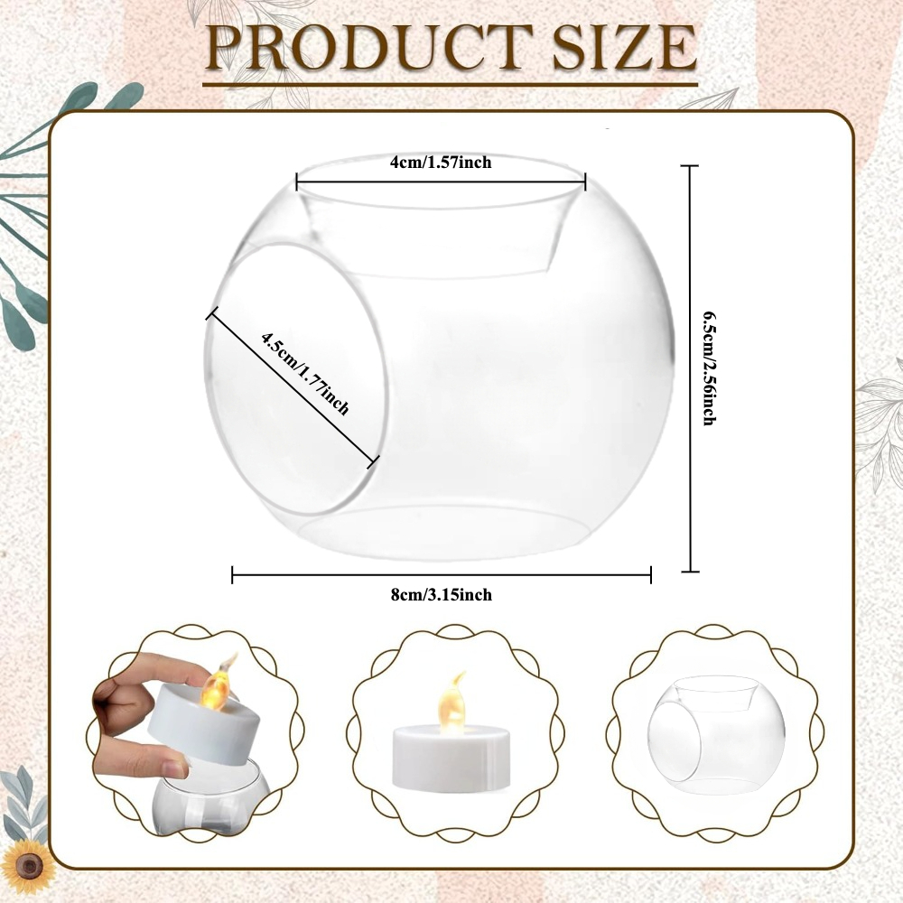 6/12pcs Glass Round Hollow Can - огляд і ціна Lighting Decor Items
