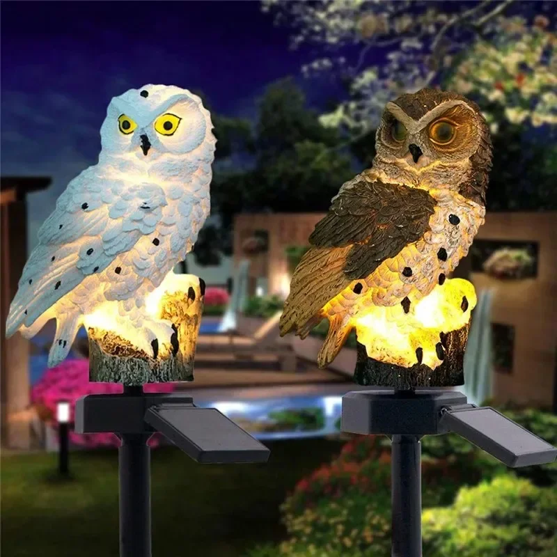 Solar Owl Statue Garden Light  - огляд і ціна Yard Lighting Decor