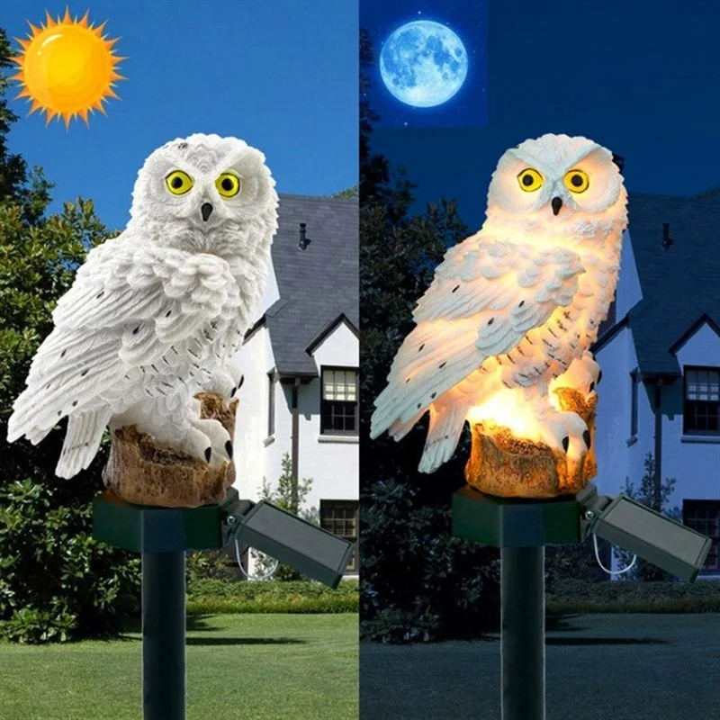Solar Owl Statue Garden Light  - огляд і ціна Yard Lighting Decor