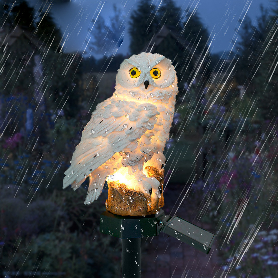 Solar Owl Statue Garden Light  - огляд і ціна Yard Lighting Decor