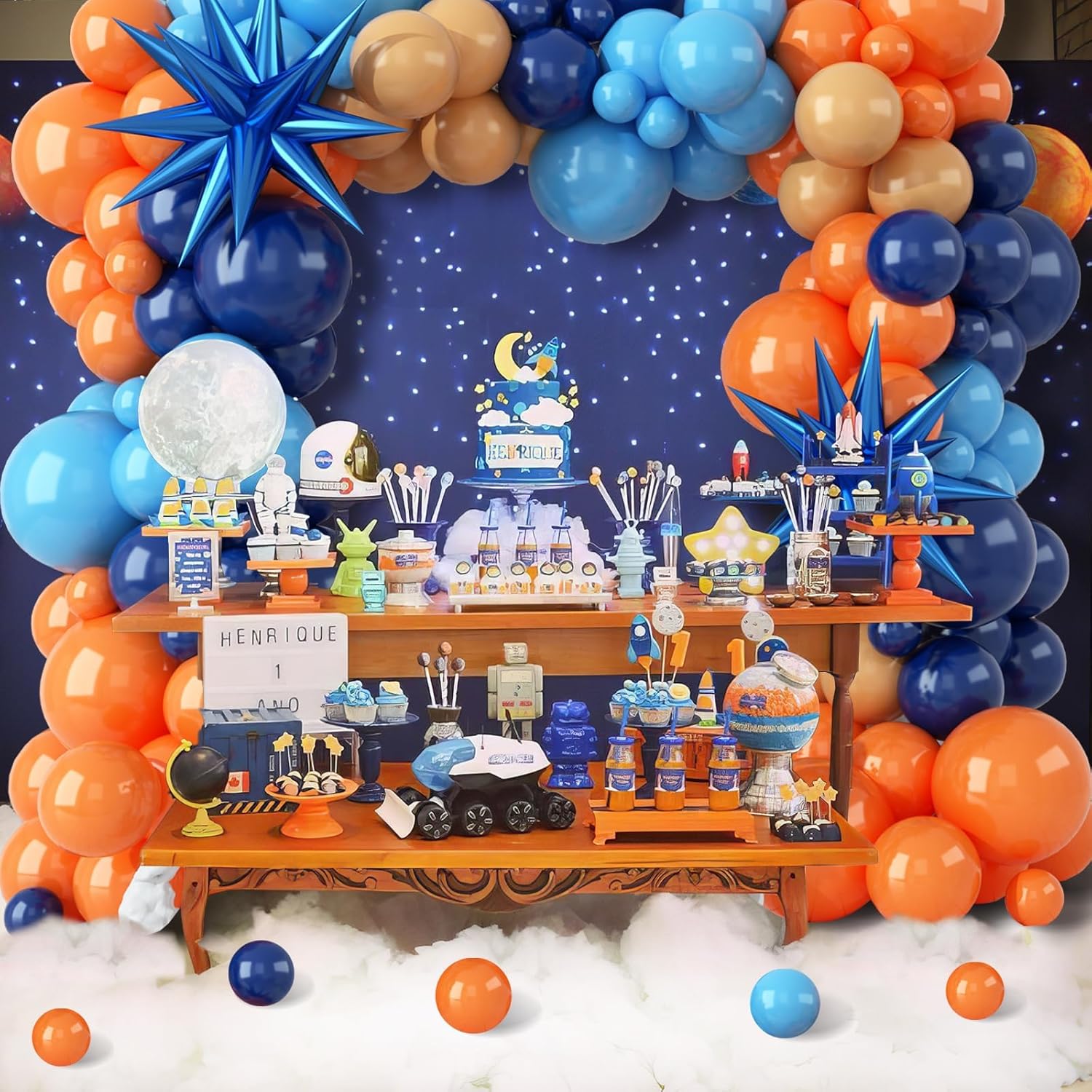 107pcs Orange and Blue Latex B - огляд і ціна Orange Lighting Decor