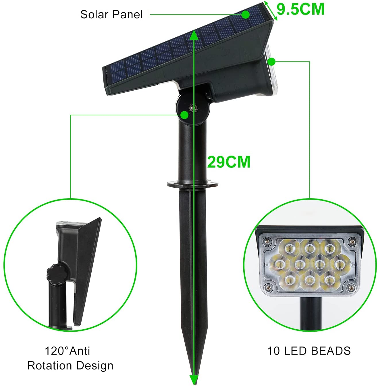 T-SUN Adjustable Solar Spotlig - огляд і ціна Lighting Decor Sunrise