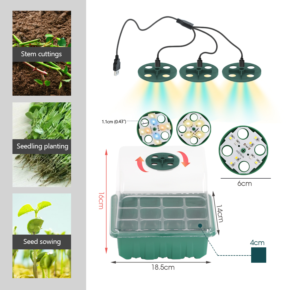 LED Nursery Pots with Grow Lig - огляд і ціна Touch Dimmer Lamp
