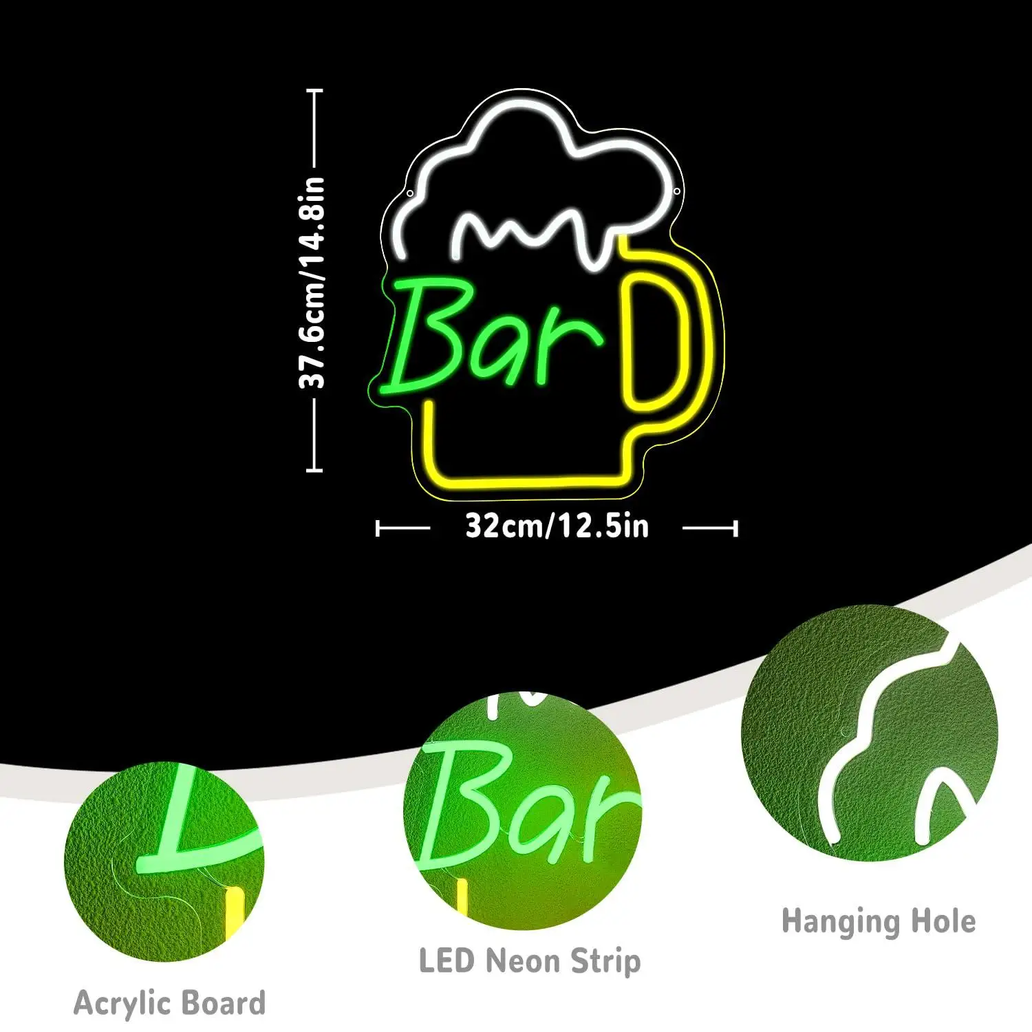 Beer Bar Neon Sign USB Dimmabl - огляд і ціна Lighting Decoration For Home