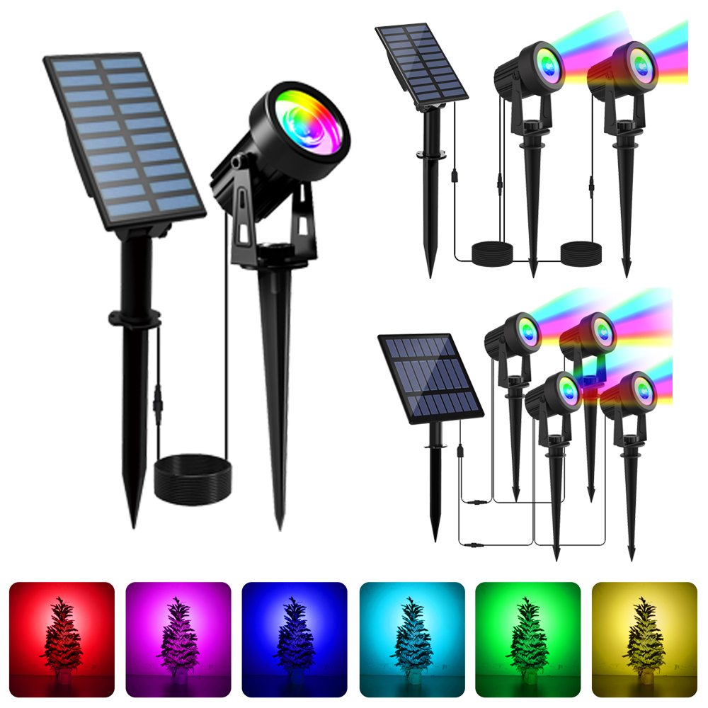 1/2/4 Lights RGB Solar LED Lig - огляд і ціна Lighting Decor Sunrise