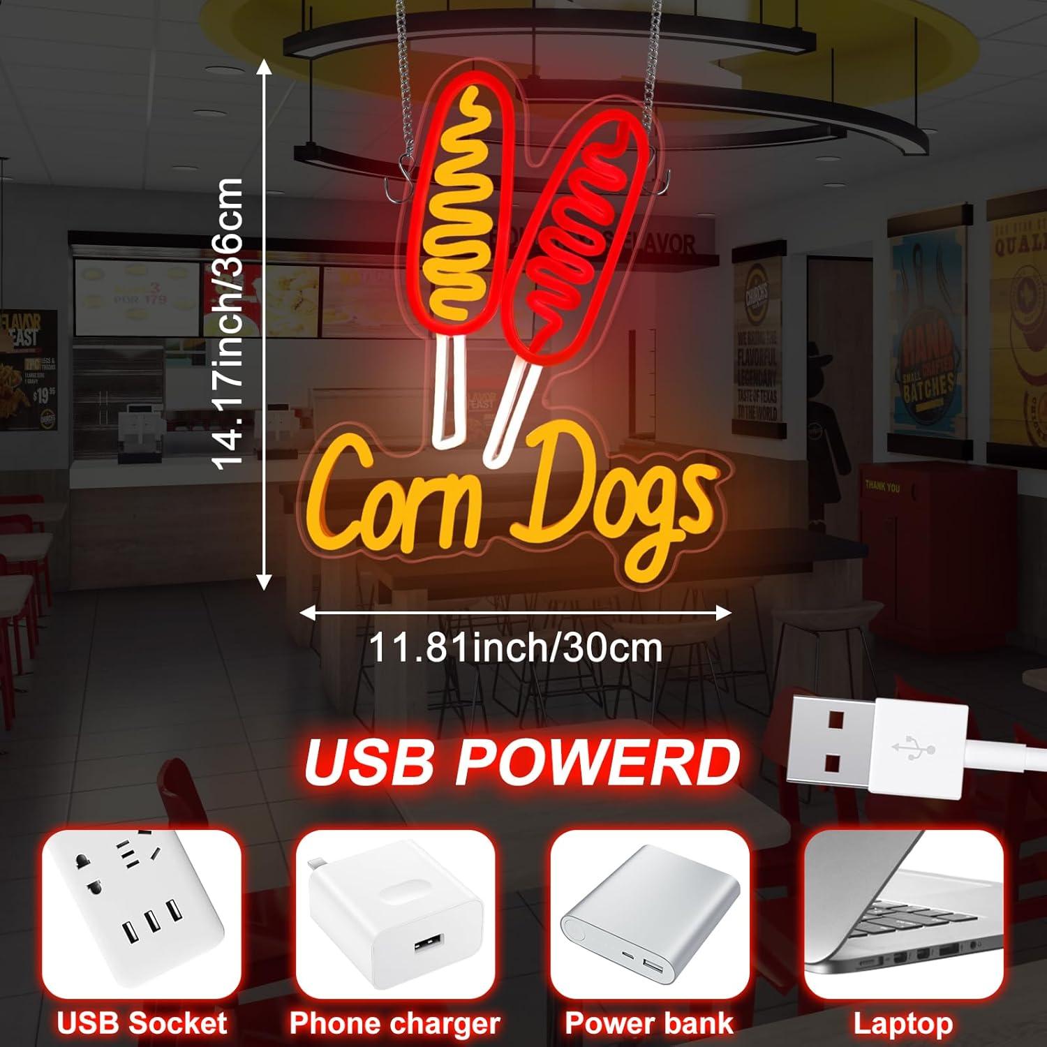 Corn Dog Neon Sign Snack USB D - огляд і ціна Wedding Lighting And Decor